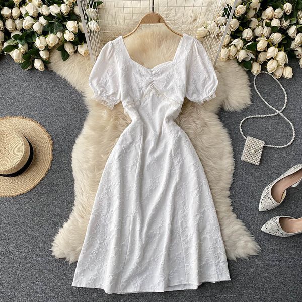 casual dresses french style women summer white black sleeve square collar floral boho beach party midi long vestidos 6w83, Black;gray
casual dresses french style women summer white black sleeve square collar floral boho beach party midi long vestidos 6w83, Black;gray