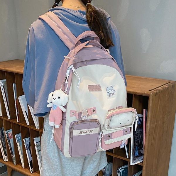 school bags women fashion cartoon printing backpack preppy style canvas for students large capacity patchwork knapsack handbags
school bags women fashion cartoon printing backpack preppy style canvas for students large capacity patchwork knapsack handbags