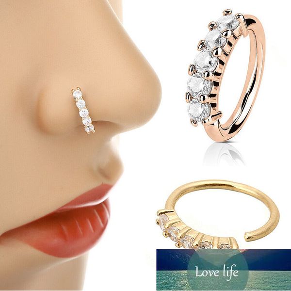 1 pcs piercing nose ring expander seamless segment ear nose hoops gold color cz tragus cartilage earrings nostril body jewelry  factory pric, Silver
1 pcs piercing nose ring expander seamless segment ear nose hoops gold color cz tragus cartilage earrings nostril body jewelry  factory pric, Silver