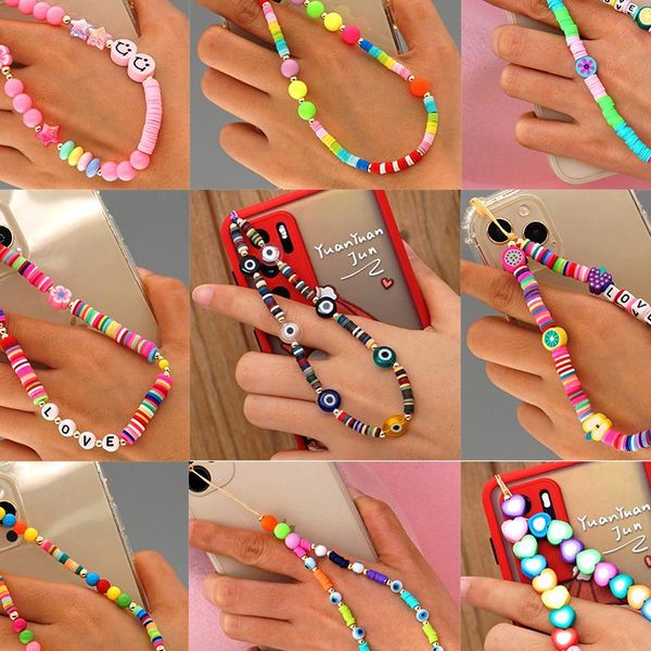 charm bracelets clay beads crystal chain for phone mobile lanyard smile cell chains love letter string wristband bracelet decor, Golden;silver
charm bracelets clay beads crystal chain for phone mobile lanyard smile cell chains love letter string wristband bracelet decor, Golden;silver