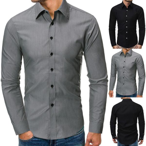 men's brand creative personality casual fashion business long sleeve plain color shirt mens shirts black white, White;black
men's brand creative personality casual fashion business long sleeve plain color shirt mens shirts black white, White;black