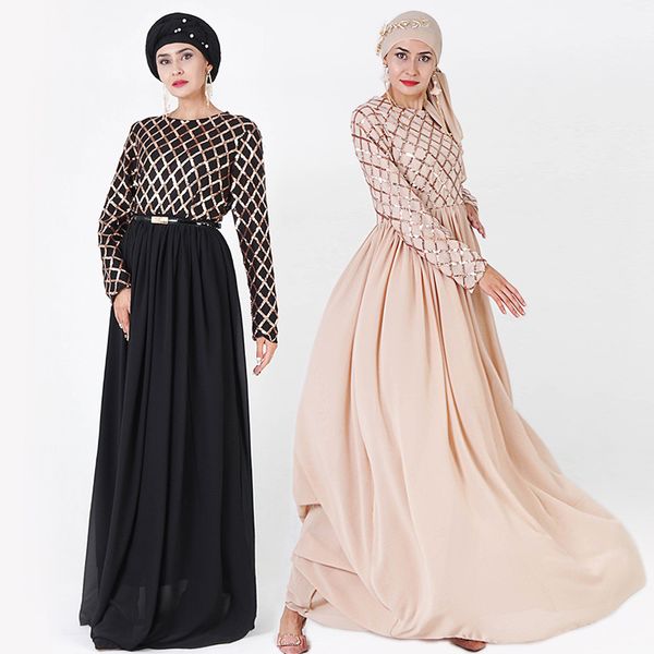 high-end muslim chic abaya dress women long sleeve sequin big swing maxi dress dubai kimono elastic hijab dress islamic clothing, Red
high-end muslim chic abaya dress women long sleeve sequin big swing maxi dress dubai kimono elastic hijab dress islamic clothing, Red