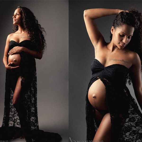 maternity dresses women v-neck lace stretchy pregnancy long dress for po pography props maxi strapless, White
maternity dresses women v-neck lace stretchy pregnancy long dress for po pography props maxi strapless, White