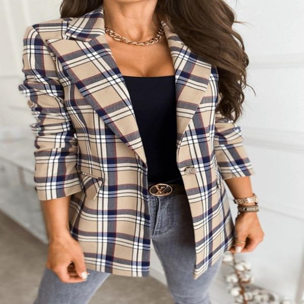 women's suits & blazers fall winter lapel long sleeve cardigan coat turtleneck warm slim single button plaid printed jacket elegant lad, White;black
women's suits & blazers fall winter lapel long sleeve cardigan coat turtleneck warm slim single button plaid printed jacket elegant lad, White;black
