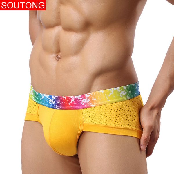 men's underwear men's colorful edge mesh modal low waist fashion breathable triangle, Black;white
men's underwear men's colorful edge mesh modal low waist fashion breathable triangle, Black;white