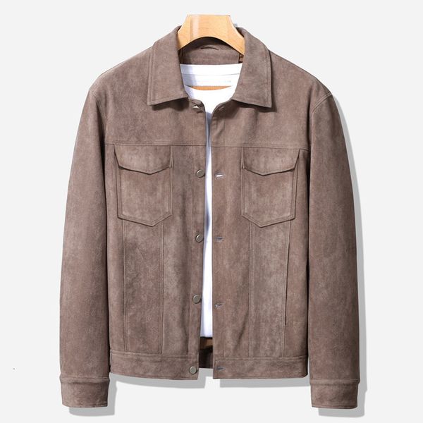 men's jackets men suede leather vintage cargo outwear coats for male clothing spring autumn wbjg, Black;brown
men's jackets men suede leather vintage cargo outwear coats for male clothing spring autumn wbjg, Black;brown
