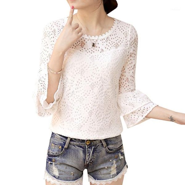 women's blouses & shirts 2021 summer autumn women blouse casual hollow out white ladies sweet flare sleeve blusas plus size 2xl ab886
women's blouses & shirts 2021 summer autumn women blouse casual hollow out white ladies sweet flare sleeve blusas plus size 2xl ab886