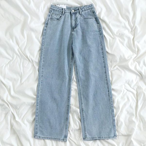 women's jeans washed light blue retro high waist loose thin denim wide leg pants casual trousers
women's jeans washed light blue retro high waist loose thin denim wide leg pants casual trousers