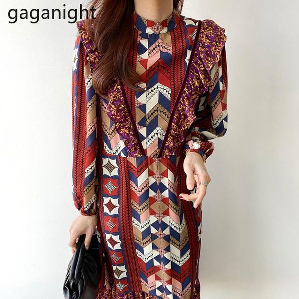 casual dresses gaganight vintage women print ruffles maxi dress long sleeve stand collar bandage bodycon ladies chic korean vestidos, Black;gray
casual dresses gaganight vintage women print ruffles maxi dress long sleeve stand collar bandage bodycon ladies chic korean vestidos, Black;gray