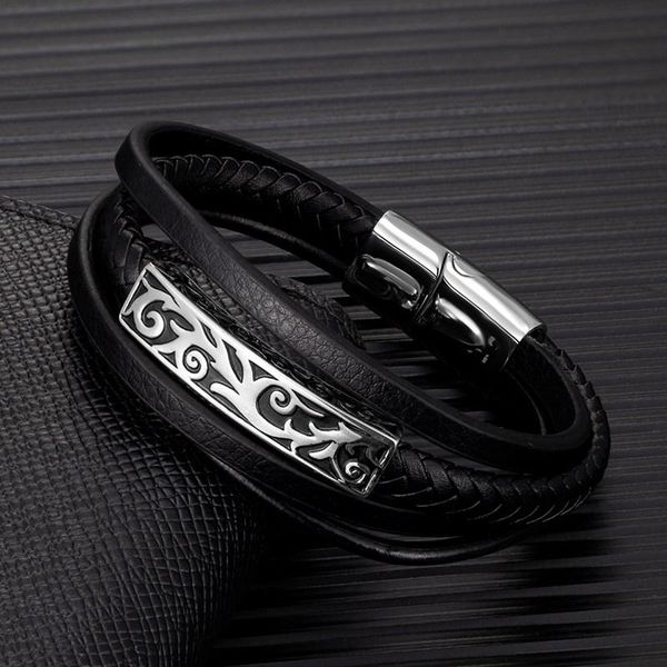 charm bracelets mkendn multi-layer leather wristband vintage carved accessories men's bracelet stainless steel viking jewelry, Golden;silver
charm bracelets mkendn multi-layer leather wristband vintage carved accessories men's bracelet stainless steel viking jewelry, Golden;silver