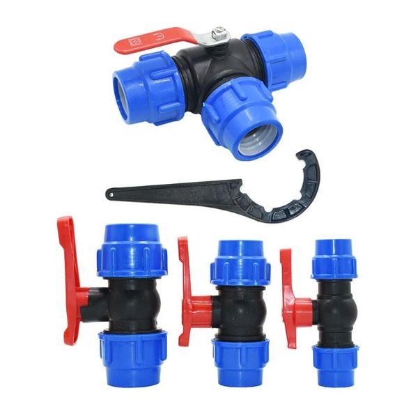 3-way fast connection pipe valve plastic ball t-type water splitte internal diameter 20/25/32/40/50mm tube accessories watering equipments
3-way fast connection pipe valve plastic ball t-type water splitte internal diameter 20/25/32/40/50mm tube accessories watering equipments