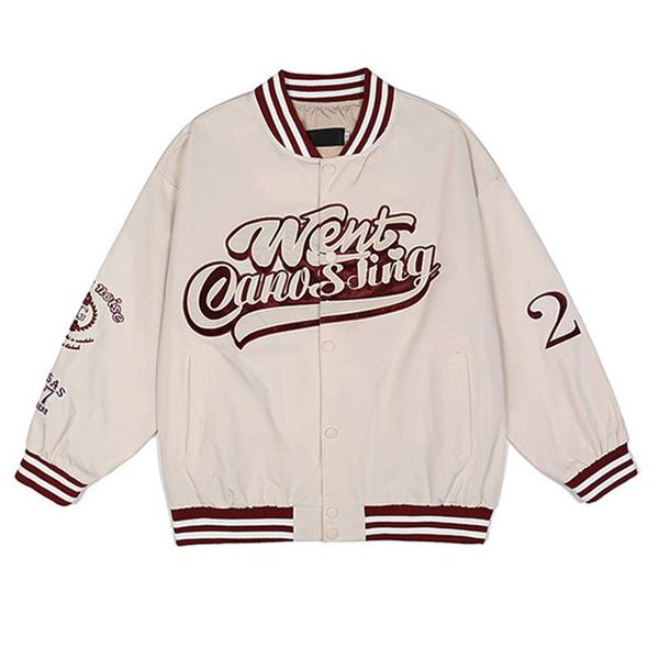men's jackets autumn fashion brand letter embroidery coat mens retro high street hip hop loose students baseball uniform bomber, Black;brown
men's jackets autumn fashion brand letter embroidery coat mens retro high street hip hop loose students baseball uniform bomber, Black;brown