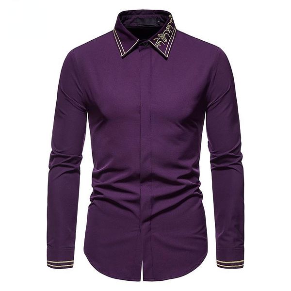 men's dress shirts autumn winter men shirt long-sleeved business office casual solid color fashion lapel embroidery party wedding male, White;black
men's dress shirts autumn winter men shirt long-sleeved business office casual solid color fashion lapel embroidery party wedding male, White;black