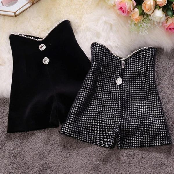 women's shorts gypsophila velvet women autumn winter irregular pearl high waist all-match wide-leg, White;black
women's shorts gypsophila velvet women autumn winter irregular pearl high waist all-match wide-leg, White;black