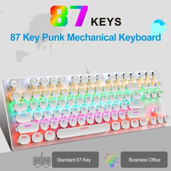 keyboards punk style mechanical gaming keyboard switch 87keys wired for pc games ergonomic cool led backlit design
keyboards punk style mechanical gaming keyboard switch 87keys wired for pc games ergonomic cool led backlit design