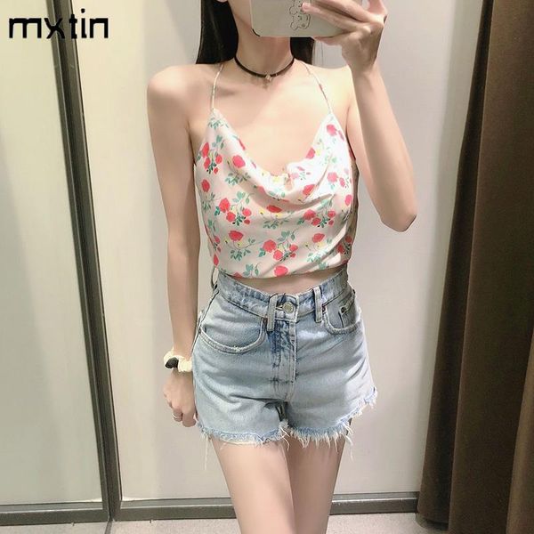 women's tanks & camis mxtin 2021 women summer fashion floral print back bow tie straps tank vintage v-neck sleeveless backless casual, White
women's tanks & camis mxtin 2021 women summer fashion floral print back bow tie straps tank vintage v-neck sleeveless backless casual, White