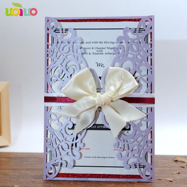 greeting cards diy customzied inc263 light purple wedding invitations card, tied cream ribbon,print insert,envelope
greeting cards diy customzied inc263 light purple wedding invitations card, tied cream ribbon,print insert,envelope