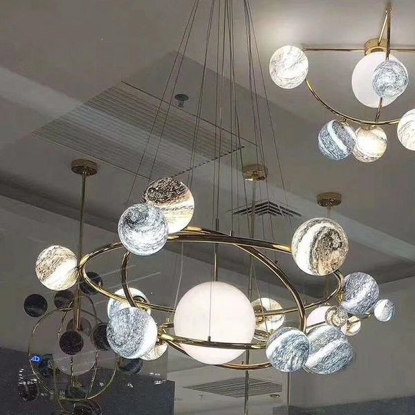 pendant lamps spherical chandelier nordic wrought iron living room dining bedroom creative glass lamp post-modern planet
pendant lamps spherical chandelier nordic wrought iron living room dining bedroom creative glass lamp post-modern planet