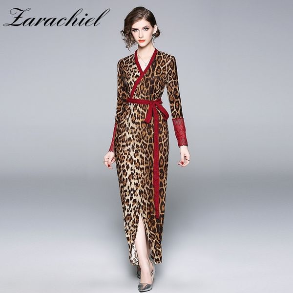 fashion leopard print wrap autumn women v neck bow tie sashes bodycon female elegant high split maxi dress 210416, Black;gray
fashion leopard print wrap autumn women v neck bow tie sashes bodycon female elegant high split maxi dress 210416, Black;gray