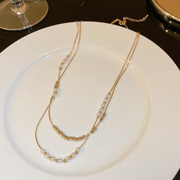 chains lovelink trend personalized white pearl bead necklace fashion double layer short chain jewelry birthday gift, Silver
chains lovelink trend personalized white pearl bead necklace fashion double layer short chain jewelry birthday gift, Silver