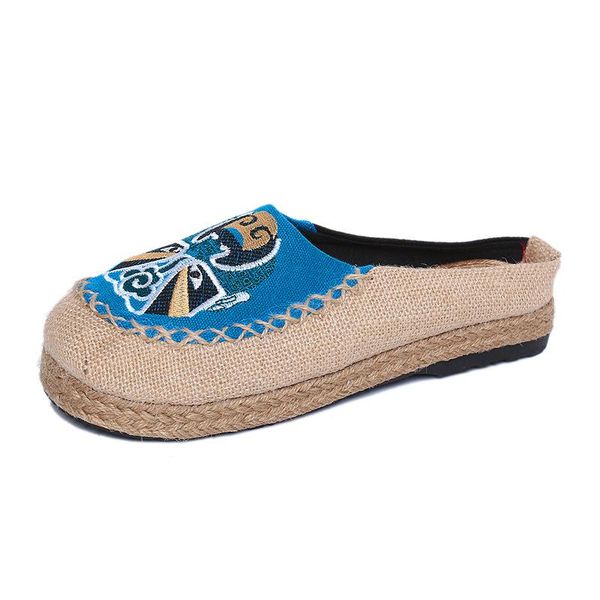 slippers 2021 summer women's flat linen embroidered baotou peking opera facebook national wind, Black
slippers 2021 summer women's flat linen embroidered baotou peking opera facebook national wind, Black