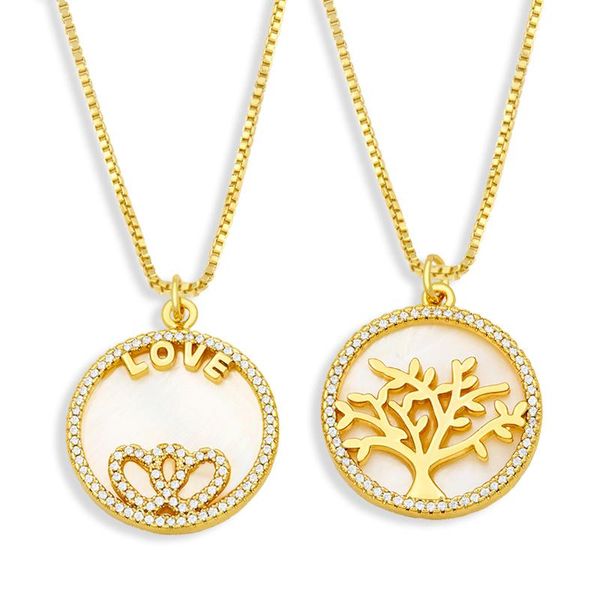 pendant necklaces eyika tree of life zircon shell round small necklace gold color love double heart bijoux collier women jewelry gifts, Silver
pendant necklaces eyika tree of life zircon shell round small necklace gold color love double heart bijoux collier women jewelry gifts, Silver