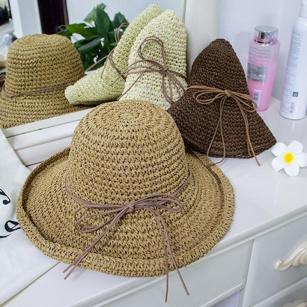 beanie/skull caps foldable raffia straw hat female summer big brim beach korea outing woven sun, Blue;gray
beanie/skull caps foldable raffia straw hat female summer big brim beach korea outing woven sun, Blue;gray