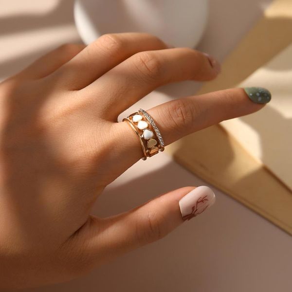 wedding rings 2021 romantic heart gold color cute love plain finger open ring for women loved promise gift girl jewelry, Slivery;golden
wedding rings 2021 romantic heart gold color cute love plain finger open ring for women loved promise gift girl jewelry, Slivery;golden