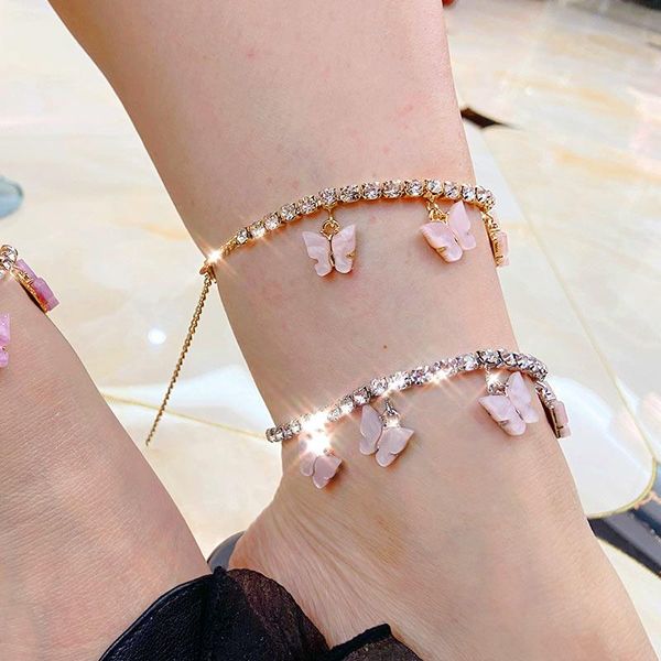 anklets bynouck gold silver color tennis anklet rhinestone jewelry for women pink acrylic butterfly beach foot chain bracelet, Red;blue
anklets bynouck gold silver color tennis anklet rhinestone jewelry for women pink acrylic butterfly beach foot chain bracelet, Red;blue
