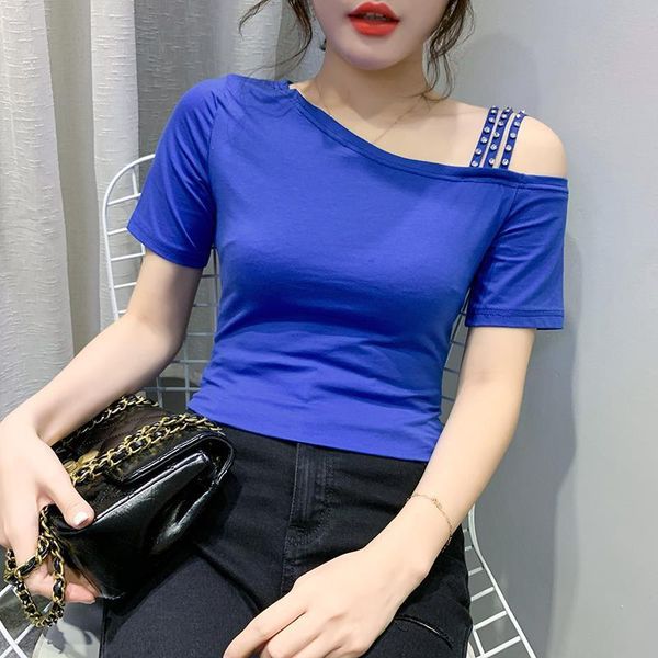summer fashion korean clothes women t shirts irregularity hollow out diamonds ropa mujer short sleeve tees t03502, White
summer fashion korean clothes women t shirts irregularity hollow out diamonds ropa mujer short sleeve tees t03502, White