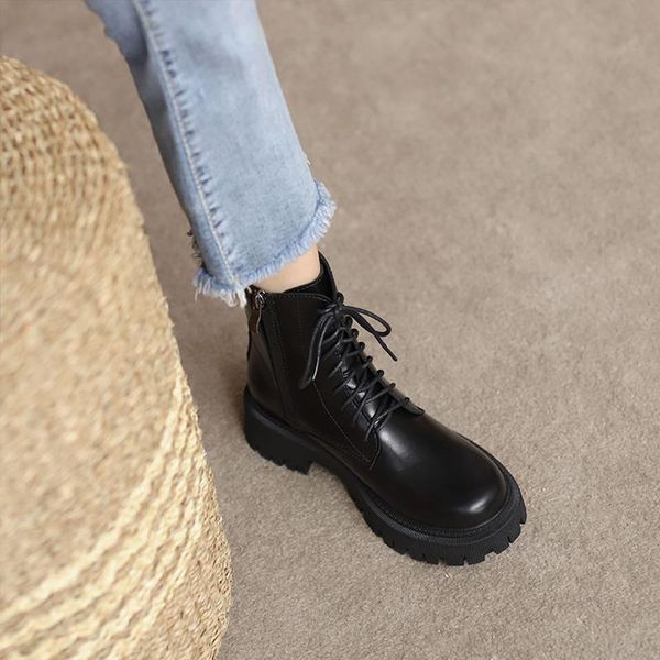 boots lace up women's british style 2021 mid tube thick soles versatile black motorcycle children's women
boots lace up women's british style 2021 mid tube thick soles versatile black motorcycle children's women
