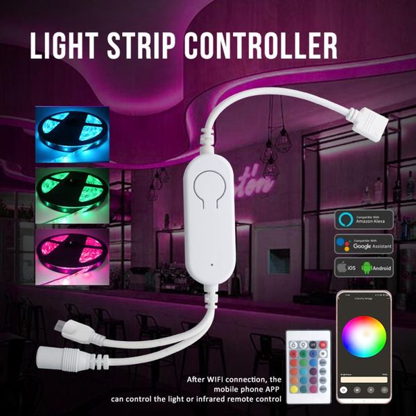 smart home control wifi rgb light strip controller music rhythm function app remote voice work with alexa google
smart home control wifi rgb light strip controller music rhythm function app remote voice work with alexa google