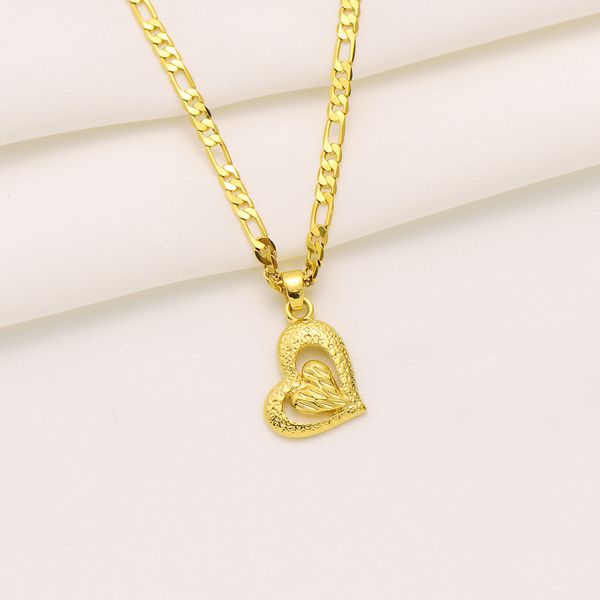 18k solid yellow gold gf vogue girl inside outside heart pendant italian figaro link chain necklace 24" 3 mm, Silver
18k solid yellow gold gf vogue girl inside outside heart pendant italian figaro link chain necklace 24" 3 mm, Silver