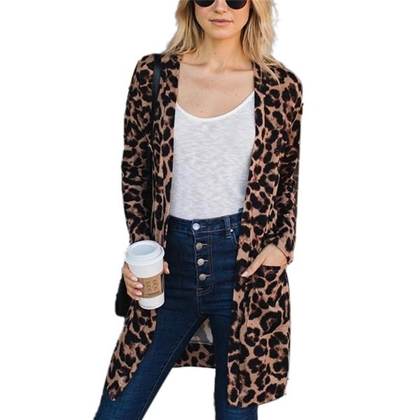 women leopard print cardigan coats poncho casual long sleeve sweater jumper outwear female women's jackets, Black;brown
women leopard print cardigan coats poncho casual long sleeve sweater jumper outwear female women's jackets, Black;brown