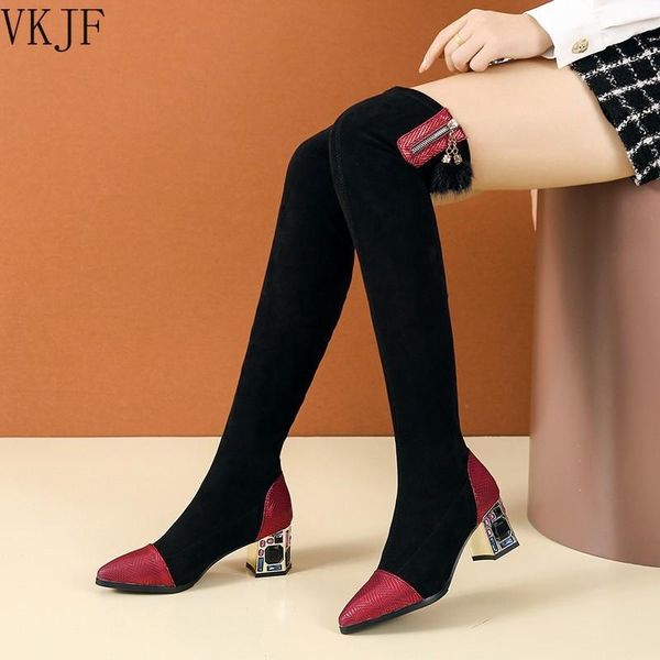 boots 2021 thin and spring autumn over the knee thick heel stretch women round head rivet mid-heel long, Black
boots 2021 thin and spring autumn over the knee thick heel stretch women round head rivet mid-heel long, Black