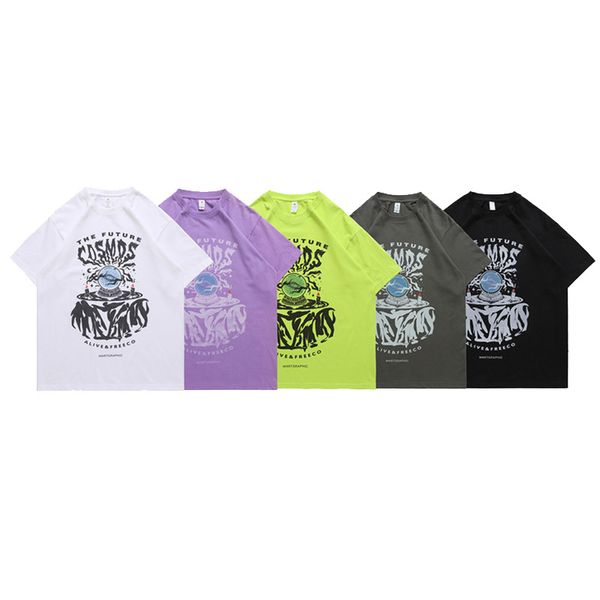 men's t-shirts fashion trend casual niche design planet spoof print short sleeves loose personality, White;black
men's t-shirts fashion trend casual niche design planet spoof print short sleeves loose personality, White;black