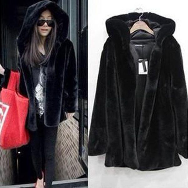 women's fur & faux winter coat plus size women solid hooded long warm casual overcoat clothing parka, Black
women's fur & faux winter coat plus size women solid hooded long warm casual overcoat clothing parka, Black