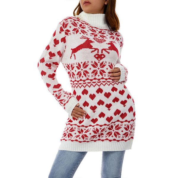 casual dresses christmas knit sweater dress winter women long sleeve turtleneck elk heart print pullover jumpers xmas knitwear female, Black;gray
casual dresses christmas knit sweater dress winter women long sleeve turtleneck elk heart print pullover jumpers xmas knitwear female, Black;gray