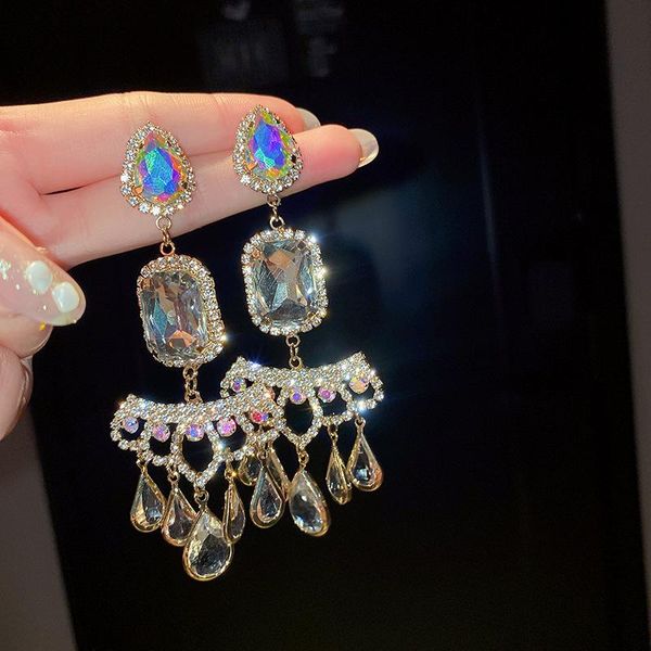 dangle & chandelier luxury shining crystal geometric big earrings for women vintage romantic heavy long korean style fashion jewelry, Silver
dangle & chandelier luxury shining crystal geometric big earrings for women vintage romantic heavy long korean style fashion jewelry, Silver