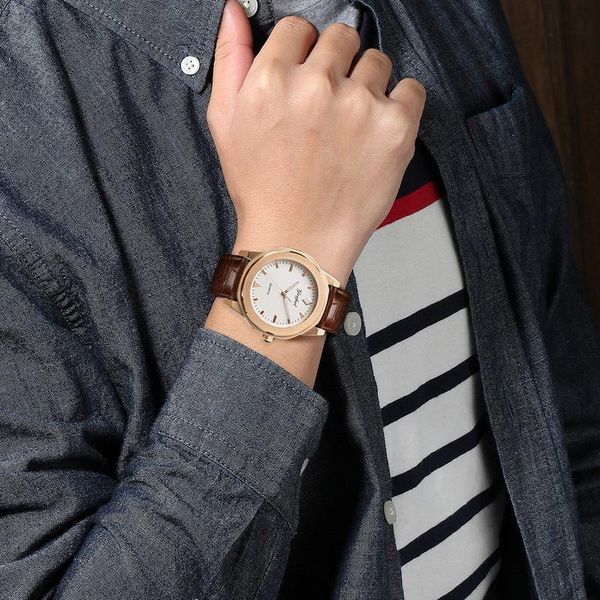 wristwatches 2021 real stainless steel watch simple leather men's waterproof two colors available for customization and wholesale, Slivery;brown
wristwatches 2021 real stainless steel watch simple leather men's waterproof two colors available for customization and wholesale, Slivery;brown