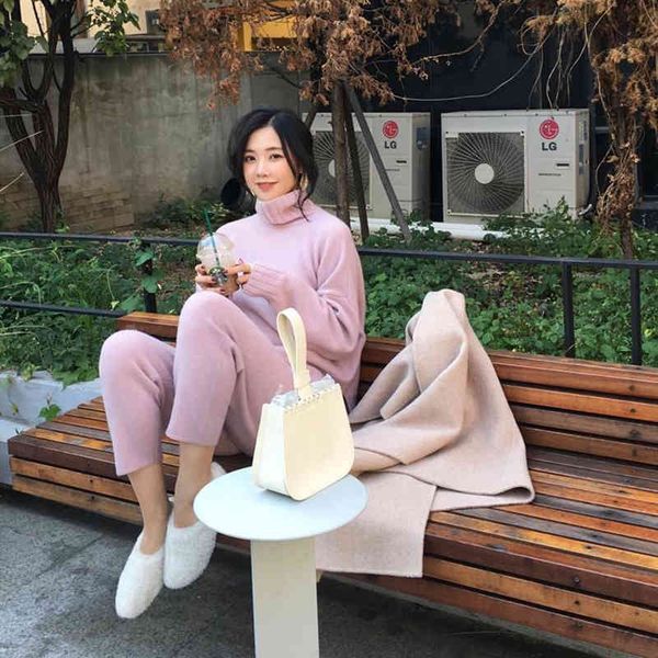 spring winter knitted tracksuit turtleneck sweatshirts fashion women suit clothing 2 piece set pant female 210515, White
spring winter knitted tracksuit turtleneck sweatshirts fashion women suit clothing 2 piece set pant female 210515, White