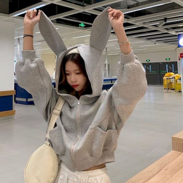 oversized rabbit ear hooded coats women cute short hoodies female spring street loose grey 2021 spring and autumn goth, Black
oversized rabbit ear hooded coats women cute short hoodies female spring street loose grey 2021 spring and autumn goth, Black