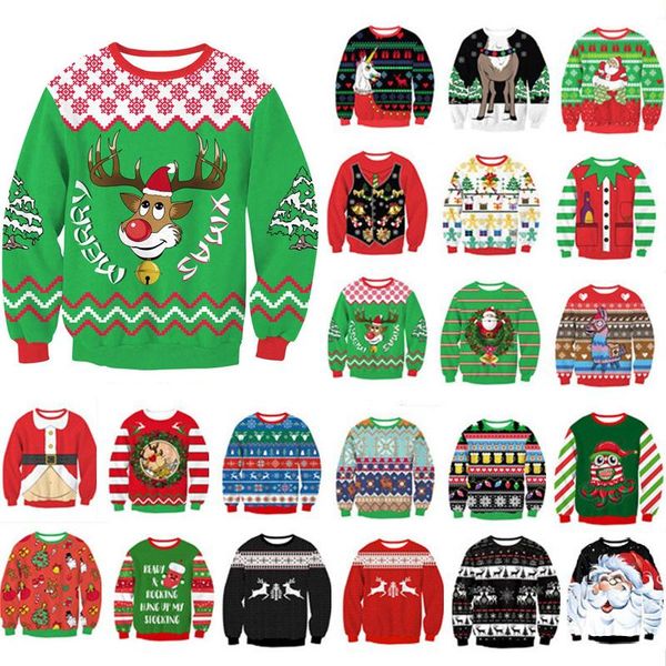 men's sweaters ugly christmas sweater men women funny long sleeve pullover crew neck sweatshirt 3d reindeer snowflakes print xmas jumpe, White;black
men's sweaters ugly christmas sweater men women funny long sleeve pullover crew neck sweatshirt 3d reindeer snowflakes print xmas jumpe, White;black