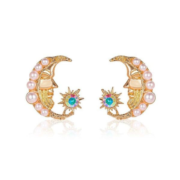 stud 2021 earrings female sweet crescent moon star face women baroque small simulated pearl gold color sun, Golden;silver
stud 2021 earrings female sweet crescent moon star face women baroque small simulated pearl gold color sun, Golden;silver