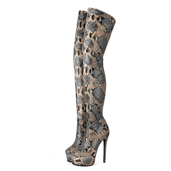 boots 2021 ladies fashion thigh platform snake pattern four seasons women's shoes thin high heel zipper slim long, Black
boots 2021 ladies fashion thigh platform snake pattern four seasons women's shoes thin high heel zipper slim long, Black