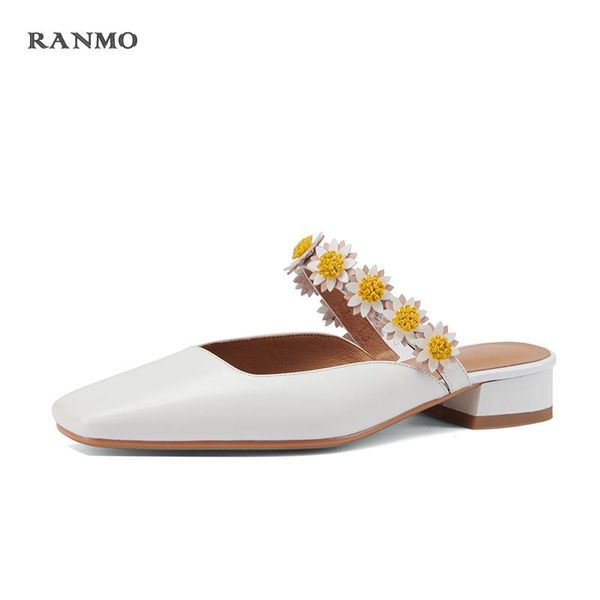 slippers 2021 summer cowhide flower square casual women's sandals elegant comfortable shoes daily, Black
slippers 2021 summer cowhide flower square casual women's sandals elegant comfortable shoes daily, Black