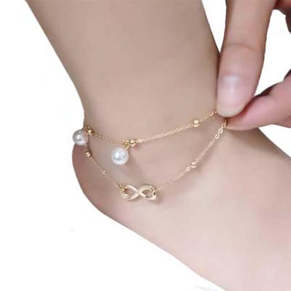 anklets double layer pearl pendant chain korean bracelet for female students, Red;blue
anklets double layer pearl pendant chain korean bracelet for female students, Red;blue