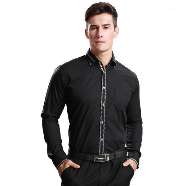 men's dress shirts jeetoo casual cotton men formal fashion shirt long sleeve sliod mens fit chemise homme big size 3xl, White;black
men's dress shirts jeetoo casual cotton men formal fashion shirt long sleeve sliod mens fit chemise homme big size 3xl, White;black