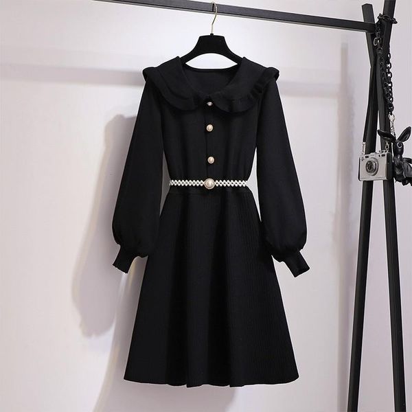 casual dresses hepburn style women's lantern sleeve autumn and winter waist closing black dress, Black;gray
casual dresses hepburn style women's lantern sleeve autumn and winter waist closing black dress, Black;gray
