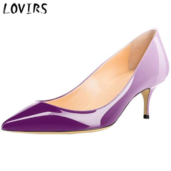 lovirs womens gradient office slip on patent leather pumps kitten heels pointed toe shoes 6.5cm sweet/party/wedding dress, Black
lovirs womens gradient office slip on patent leather pumps kitten heels pointed toe shoes 6.5cm sweet/party/wedding dress, Black